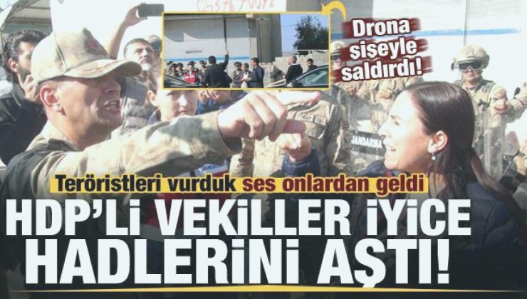HDP’li vekiller hadlerini aştı! Operasyonu protesto etmek istediler: Drona şişe attı…