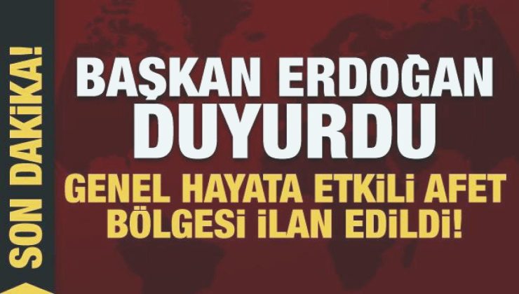 Son Dakika… Erdoğan duyurdu: Düzce ‘Genel Hayata Tesirli Afet Bölgesi’ ilan edildi!