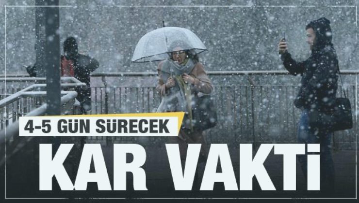 İstanbul dahil çok sayıda vilayet için kar yağışı duyurusu! 4-5 gün sürecek